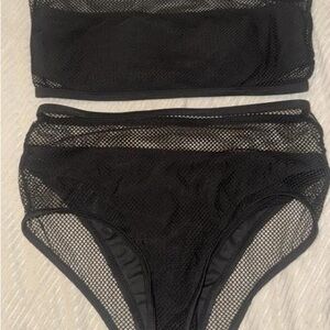 Black Mesh Bikini Set